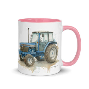 The Tractor Mugs Store Ford 6640 Watercolor | Mug with Color Inside Quality Farmers Merch