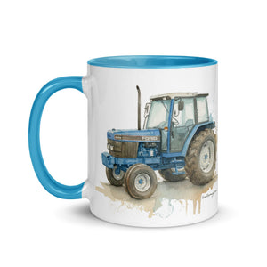 The Tractor Mugs Store Ford 6640 Watercolor | Mug with Color Inside Quality Farmers Merch