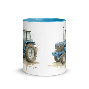 The Tractor Mugs Store Ford 6640 Watercolor | Mug with Color Inside Quality Farmers Merch