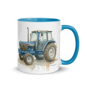 The Tractor Mugs Store Ford 6640 Watercolor | Mug with Color Inside Quality Farmers Merch