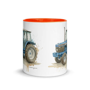 The Tractor Mugs Store Ford 6640 Watercolor | Mug with Color Inside Quality Farmers Merch