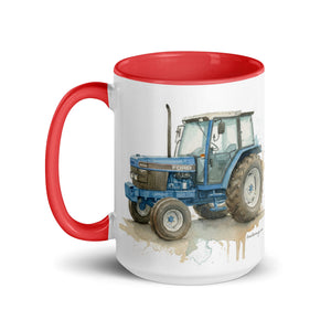 The Tractor Mugs Store Ford 6640 Watercolor | Mug with Color Inside Quality Farmers Merch