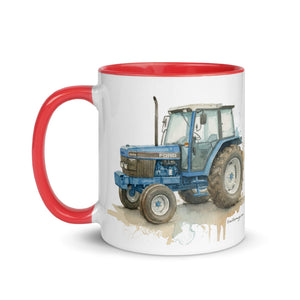 The Tractor Mugs Store Ford 6640 Watercolor | Mug with Color Inside Quality Farmers Merch