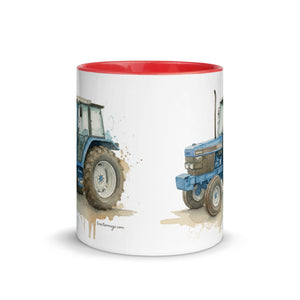 The Tractor Mugs Store Ford 6640 Watercolor | Mug with Color Inside Quality Farmers Merch