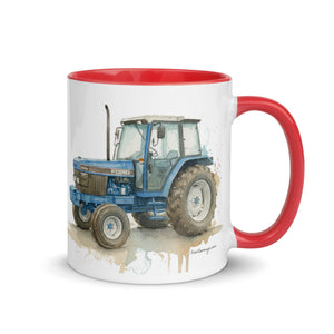 The Tractor Mugs Store Ford 6640 Watercolor | Mug with Color Inside Quality Farmers Merch