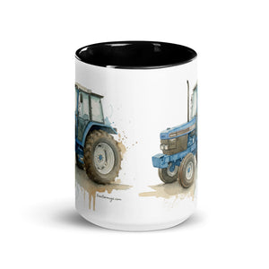 The Tractor Mugs Store Ford 6640 Watercolor | Mug with Color Inside Quality Farmers Merch