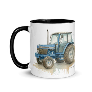 The Tractor Mugs Store Ford 6640 Watercolor | Mug with Color Inside Quality Farmers Merch