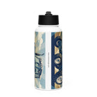 The Tractor Mugs Store Ford 6810 2WD | Art Deco Stainless steel water bottle with a straw lid Quality Farmers Merch
