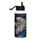The Tractor Mugs Store Ford 6810 2WD | Splash Art Stainless steel water bottle with a straw lid Quality Farmers Merch