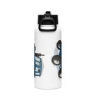 The Tractor Mugs Store Ford 7600 | Stainless steel water bottle with a straw lid Quality Farmers Merch