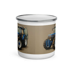 The Tractor Mugs Store Ford 7840 Oil Painting | Enamel Mug Quality Farmers Merch