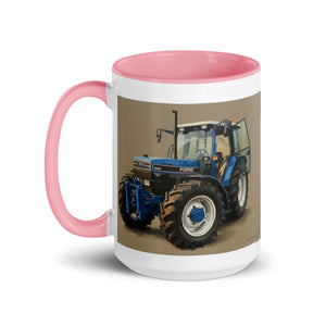 The Tractor Mugs Store Ford 7840 Oil Painting | Mug with Color Inside Quality Farmers Merch
