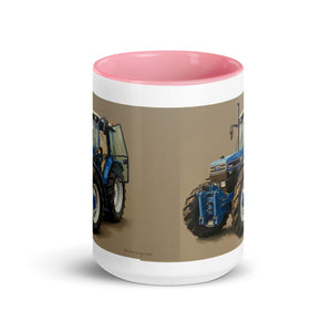 The Tractor Mugs Store Ford 7840 Oil Painting | Mug with Color Inside Quality Farmers Merch
