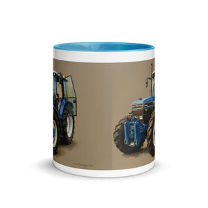 The Tractor Mugs Store Ford 7840 Oil Painting | Mug with Color Inside Quality Farmers Merch