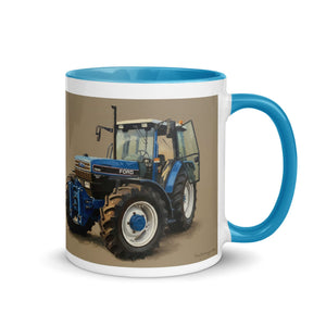 The Tractor Mugs Store Ford 7840 Oil Painting | Mug with Color Inside Quality Farmers Merch