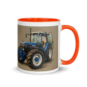The Tractor Mugs Store Ford 7840 Oil Painting | Mug with Color Inside Quality Farmers Merch