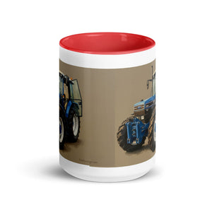 The Tractor Mugs Store Ford 7840 Oil Painting | Mug with Color Inside Quality Farmers Merch