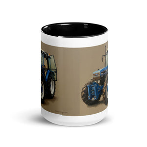 The Tractor Mugs Store Ford 7840 Oil Painting | Mug with Color Inside Quality Farmers Merch