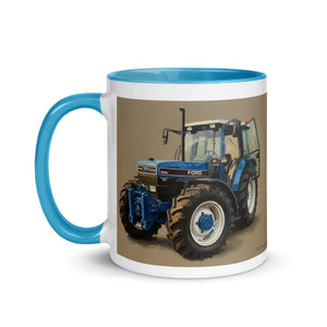 The Tractor Mugs Store Ford 7840 Oil Painting | Mug with Color Inside Quality Farmers Merch