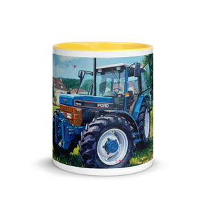 The Tractor Mugs Store Ford 7840 Splash Art | Mug with Color Inside Quality Farmers Merch