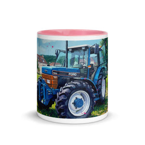 The Tractor Mugs Store Ford 7840 Splash Art | Mug with Color Inside Quality Farmers Merch