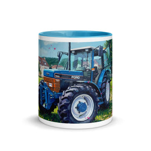 The Tractor Mugs Store Ford 7840 Splash Art | Mug with Color Inside Quality Farmers Merch