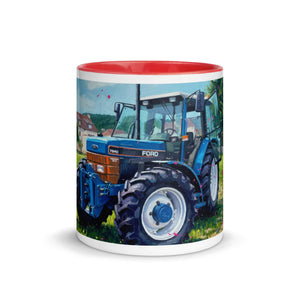The Tractor Mugs Store Ford 7840 Splash Art | Mug with Color Inside Quality Farmers Merch