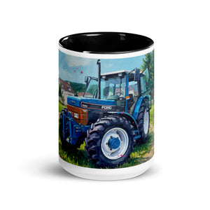 The Tractor Mugs Store Ford 7840 Splash Art | Mug with Color Inside Quality Farmers Merch