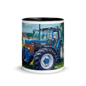 The Tractor Mugs Store Ford 7840 Splash Art | Mug with Color Inside Quality Farmers Merch
