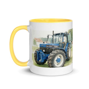 The Tractor Mugs Store Ford 7840 Watercolor | Mug with Color Inside Quality Farmers Merch