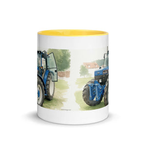 The Tractor Mugs Store Ford 7840 Watercolor | Mug with Color Inside Quality Farmers Merch