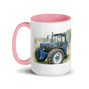 The Tractor Mugs Store Ford 7840 Watercolor | Mug with Color Inside Quality Farmers Merch