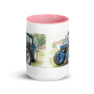 The Tractor Mugs Store Ford 7840 Watercolor | Mug with Color Inside Quality Farmers Merch