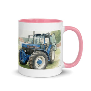 The Tractor Mugs Store Ford 7840 Watercolor | Mug with Color Inside Quality Farmers Merch