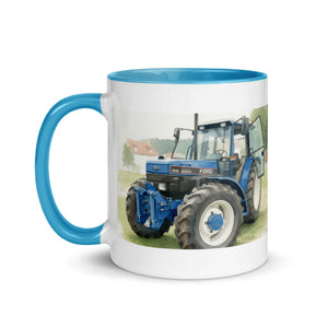 The Tractor Mugs Store Ford 7840 Watercolor | Mug with Color Inside Quality Farmers Merch