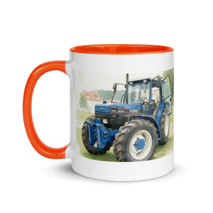 The Tractor Mugs Store Ford 7840 Watercolor | Mug with Color Inside Quality Farmers Merch