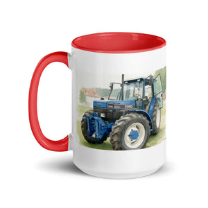 The Tractor Mugs Store Ford 7840 Watercolor | Mug with Color Inside Quality Farmers Merch
