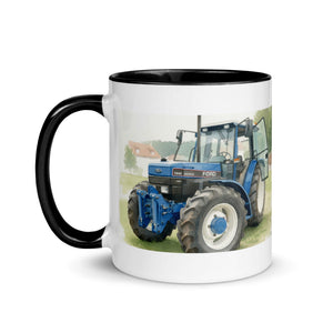The Tractor Mugs Store Ford 7840 Watercolor | Mug with Color Inside Quality Farmers Merch