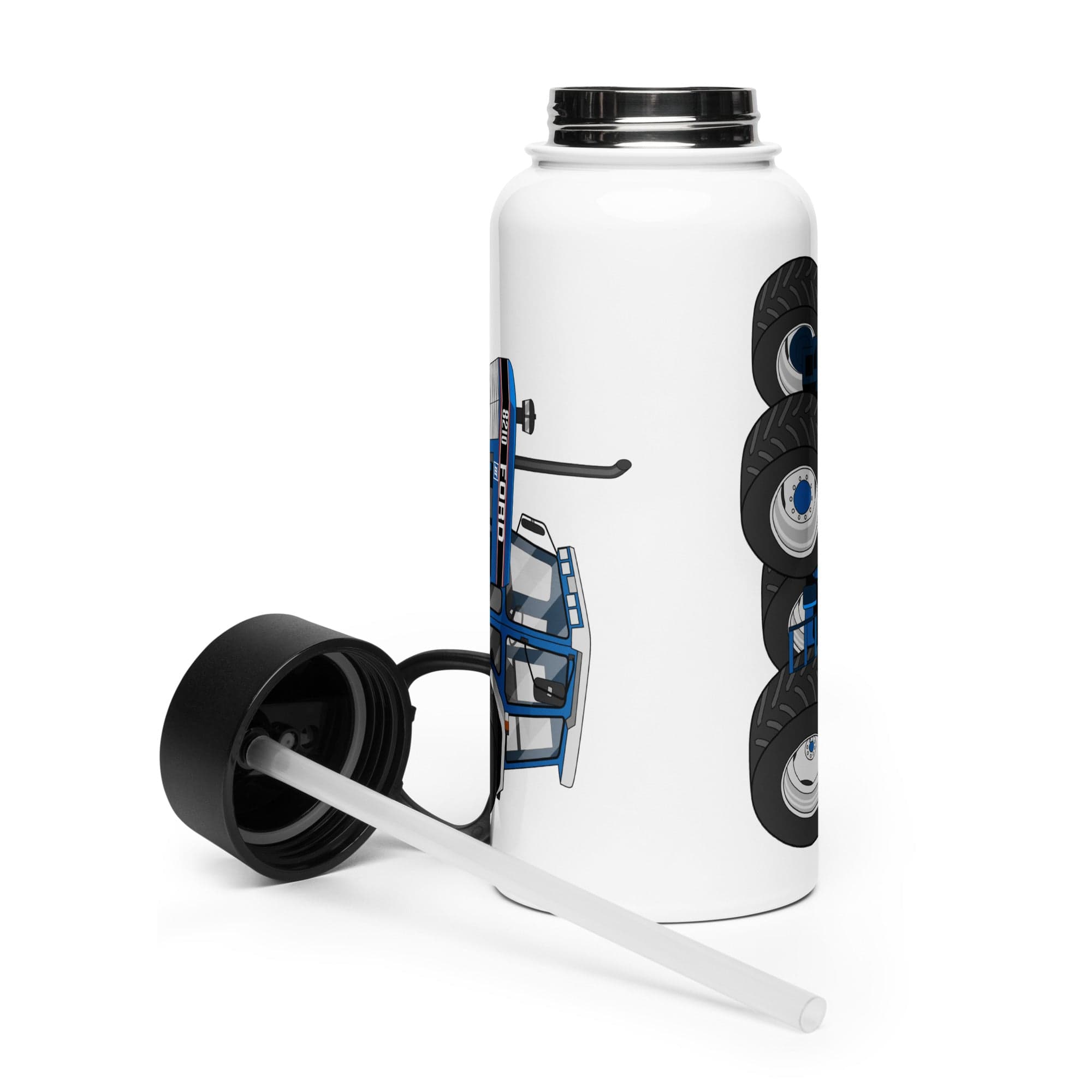 The Tractor Mugs Store Ford 8210 4WD  | Stainless Steel Water Bottle Quality Farmers Merch