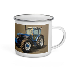 The Tractor Mugs Store Ford 8340 Oil-Painting | Enamel Mug Quality Farmers Merch