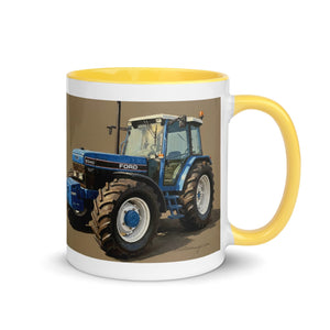 The Tractor Mugs Store Ford 8340 Oil Painting | Mug with Color Inside Quality Farmers Merch