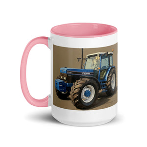 The Tractor Mugs Store Ford 8340 Oil Painting | Mug with Color Inside Quality Farmers Merch
