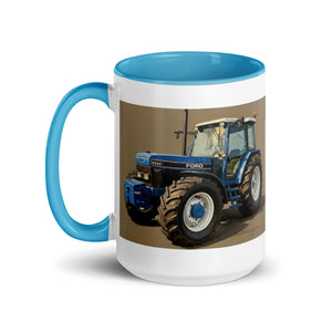 The Tractor Mugs Store Ford 8340 Oil Painting | Mug with Color Inside Quality Farmers Merch