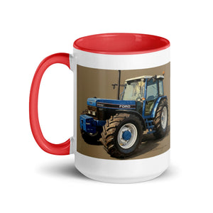 The Tractor Mugs Store Ford 8340 Oil Painting | Mug with Color Inside Quality Farmers Merch