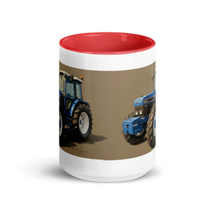The Tractor Mugs Store Ford 8340 Oil Painting | Mug with Color Inside Quality Farmers Merch