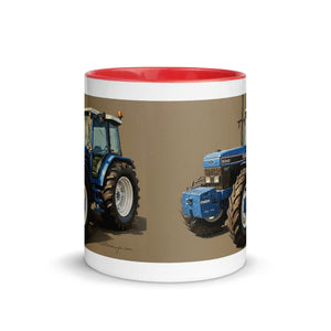 The Tractor Mugs Store Ford 8340 Oil Painting | Mug with Color Inside Quality Farmers Merch