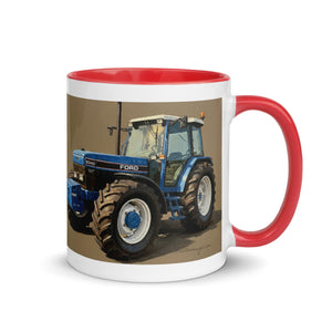 The Tractor Mugs Store Ford 8340 Oil Painting | Mug with Color Inside Quality Farmers Merch