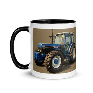 The Tractor Mugs Store Ford 8340 Oil Painting | Mug with Color Inside Quality Farmers Merch