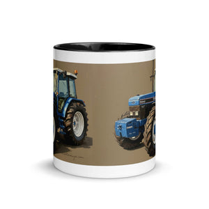 The Tractor Mugs Store Ford 8340 Oil Painting | Mug with Color Inside Quality Farmers Merch