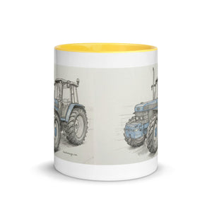 The Tractor Mugs Store Ford 8340 Pencil Sketch | Mug with Color Inside Quality Farmers Merch
